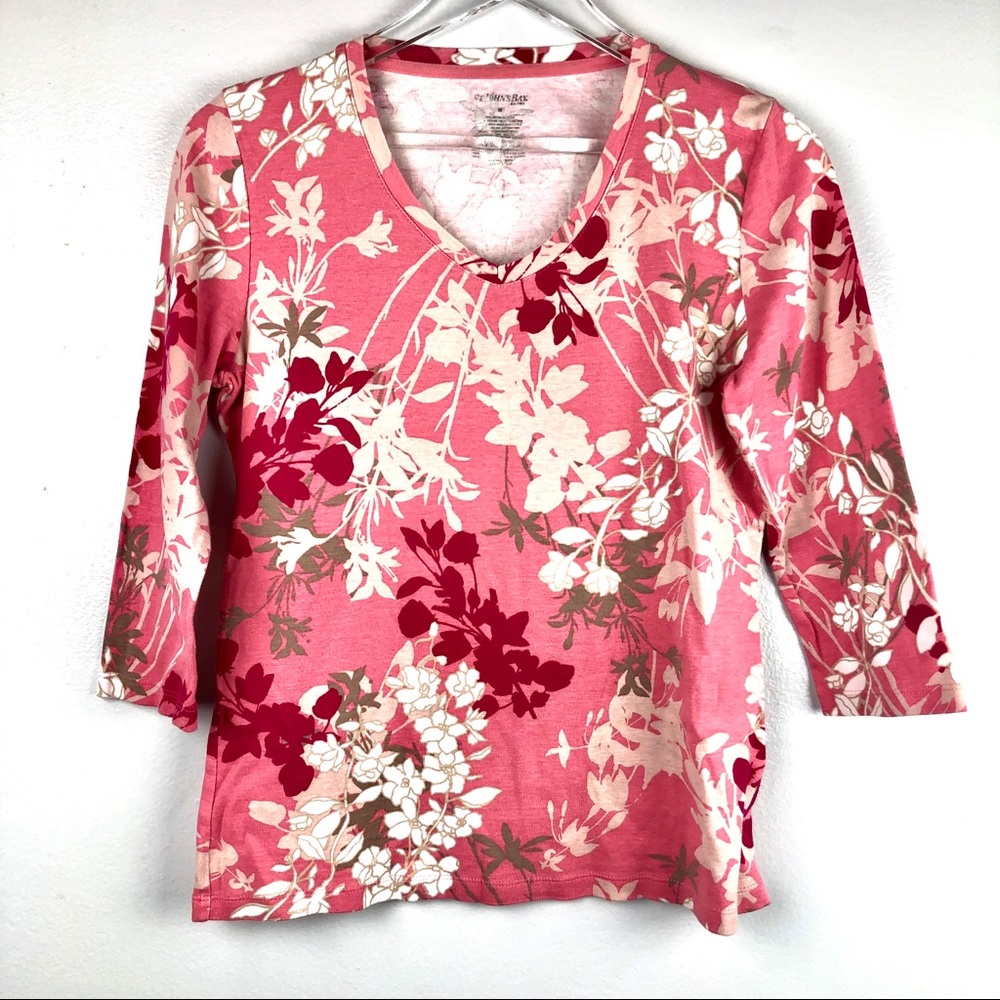 St.John’s Bay | 100% COTTON 3/4 sleeve shirt